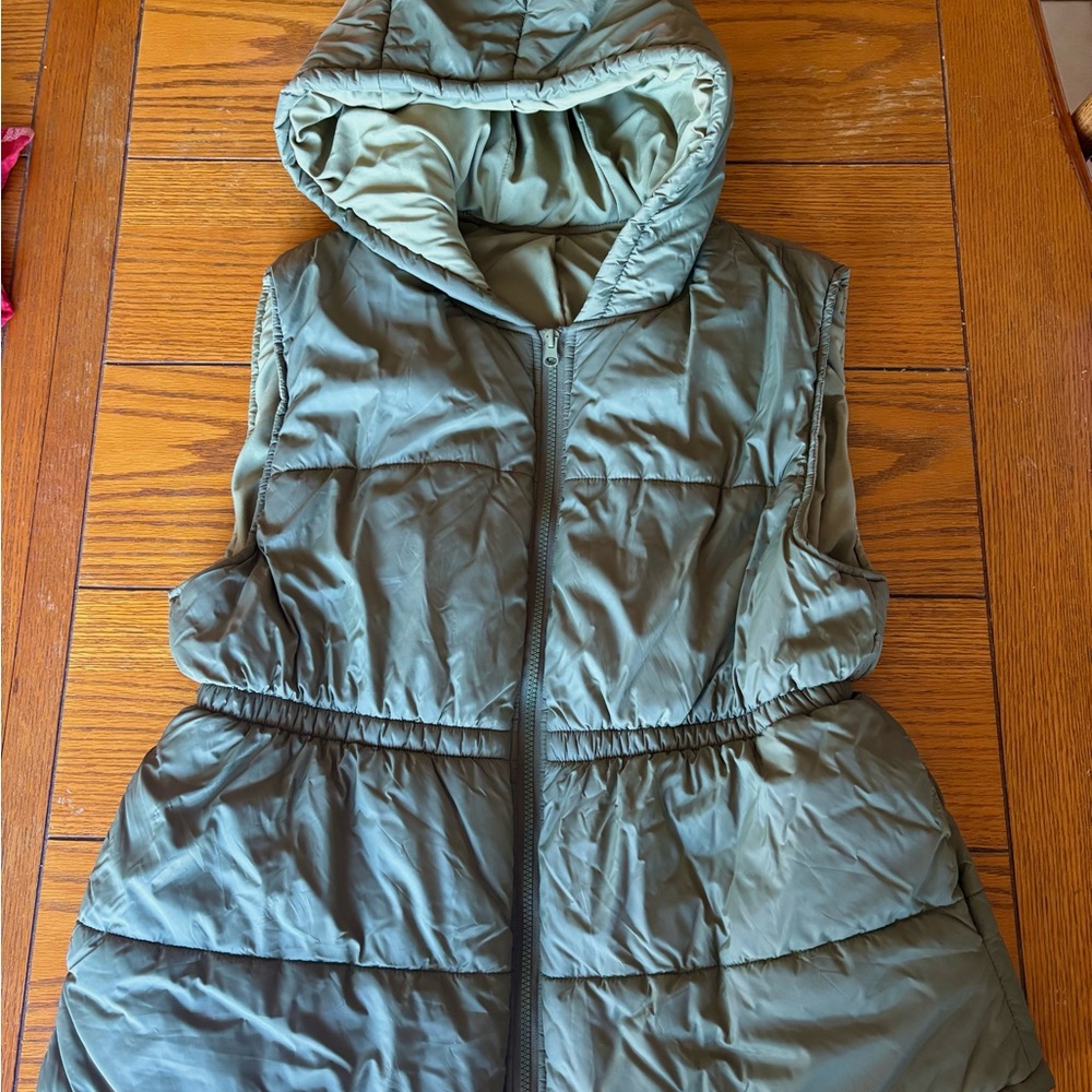 Green SHEIN puffer vest